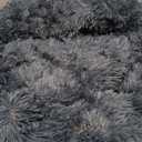 28in Large Dog Bed, Medium Size Dog and Cats, Calming Donut Bed for Puppy and Kitten, Washable Round Fluffy Pet Bed (Dark Grey)