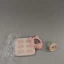 2 Pack Silicone Baby Fruit Feeder with Mini Freezer Tray, Breastmilk Popsicle Molds for Baby Teething Relief, Fresh Food Feeder for Safe Infant Self Feeding, Extra Food Pouches - Pink