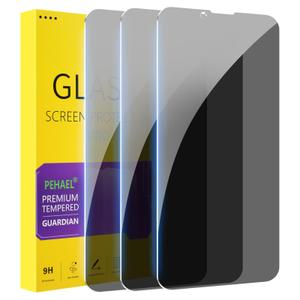 PEHAEL 3Pack for iPhone 16e/14/13/13 Pro Privacy Screen Protector Full Coverage Anti-Spy Tempered Glass Film 9H Hardness Easy Installation Bubble Free [6.1 inch]