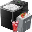 Countertop Ice Maker, Compact Ice Maker with Larger 2.5L Expanding Ice Basket & 1.8L Water Tank, Smart Touch Control, 9 ICES in 6 Mins, 26 lbs per Day, Self-Cleaning, for Home/Party/Office/RV