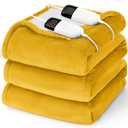 Heated Electric Blanket Queen Size - 84" x 90" Heating Blanket with Dual Control, 10 Heating Levels & 8 Hours Auto Off, Soft Warm Flannel Blanket, Christmas Birthday Gifts for Senior Grandma (Ginger)