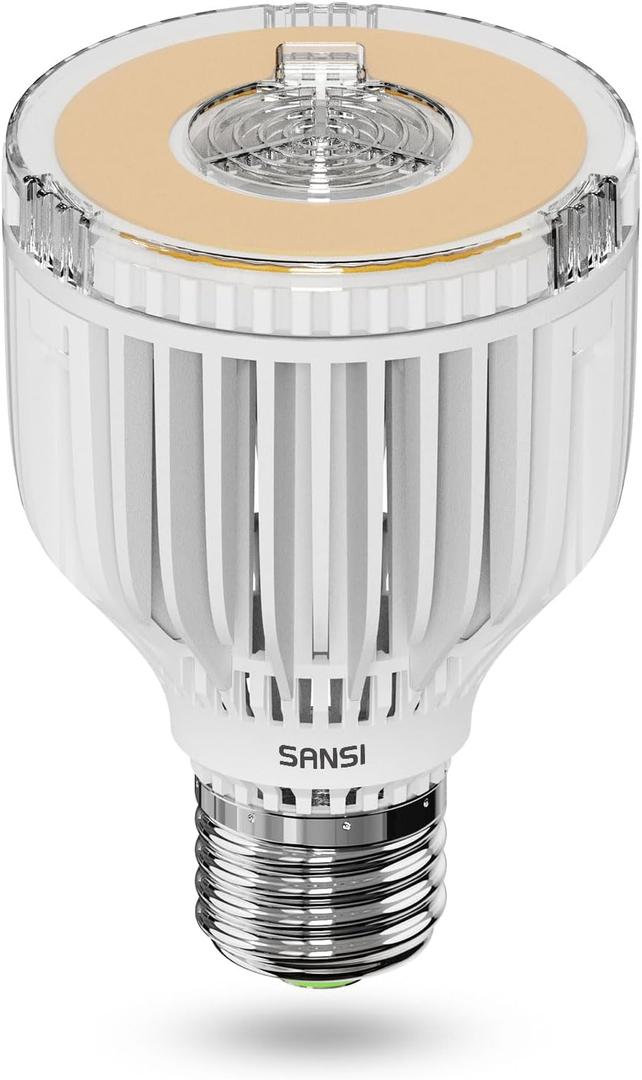 SANSI 350W Equivalent A19 LED Light Bulb, 5500 Lumens Bright Light Bulb, Non-Dimmable E26 3000K Warm White LED Bulb, 22.5 Years Lifetime 40W Power Energy Saving Bulb for Home Workspace Classroom