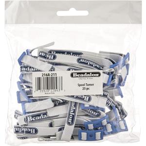 Beadalon 25-Piece Spool Tamer Set - Blue Wire Organizer - 20-22 Gauge - Keeps Wire Tangle Free - Great for Jewelry Making