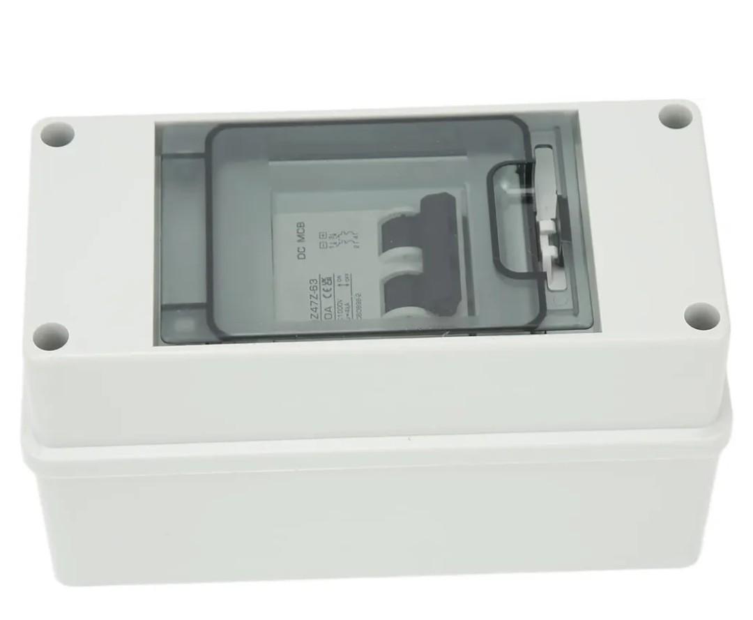 20A PV DC Miniature Circuit Breaker with Box, and Stable for Solar Power System, Suitable for PV Solar Panel Grid Connected System, Simple Installation with Transparent