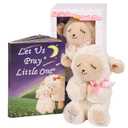 Baptism Gifts for Girl, Great Christening, Dedication and Baptism Gift Set for Girl and Newborn Baby, Includes 7" Praying Lamb Plush Toy and Let Us Pray Baby Book in Keepsake Gift Box (Pink)