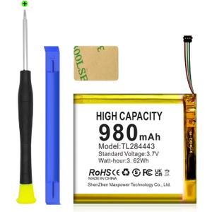 TL284443 Battery, High Capacity Replacement Battery for Nest T3007ES, T3008US, A0013, Fits Nest Learning Thermostat 2nd 3rd Generation with Repair Tools