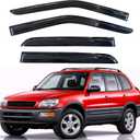 KPY Rain Guards Fit for 1996-2000 Toyota RAV4 (4-Door), Out-Channel Window Visors Vent Wind Deflectors 4PC, Car Accessories for 96-00 RAV4 (4-Door)