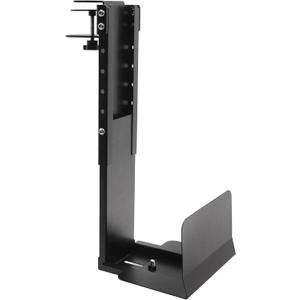 Adjustable Clamp Mount on Desk for PC Tower - No Drilling, Height Adjustable from 13.2" to 21.6", Width Adjustable from 5.5" to 9.8", Heavy Duty Under Desk Computer Mount, Computer Mount for Desk (Black)