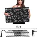 2 x Grounding Mat Set for Better Sleep, 23.6x35.4 Inch Grounding Pad with 15 Ft Grounding Cord, Reduces Insomnia Anxiety Pain, Yoga Pad Pet Pad Foot Mat, black