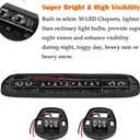 NPAUTO 3pcs Smoked Cab Marker Lights White 30 LED Roof Top Running Lights w/Wiring Pack Replacement for 2002-2007 Chevy Silverado GMC Sierra 1500 1500HD 2500 2500HD 3500 Truck