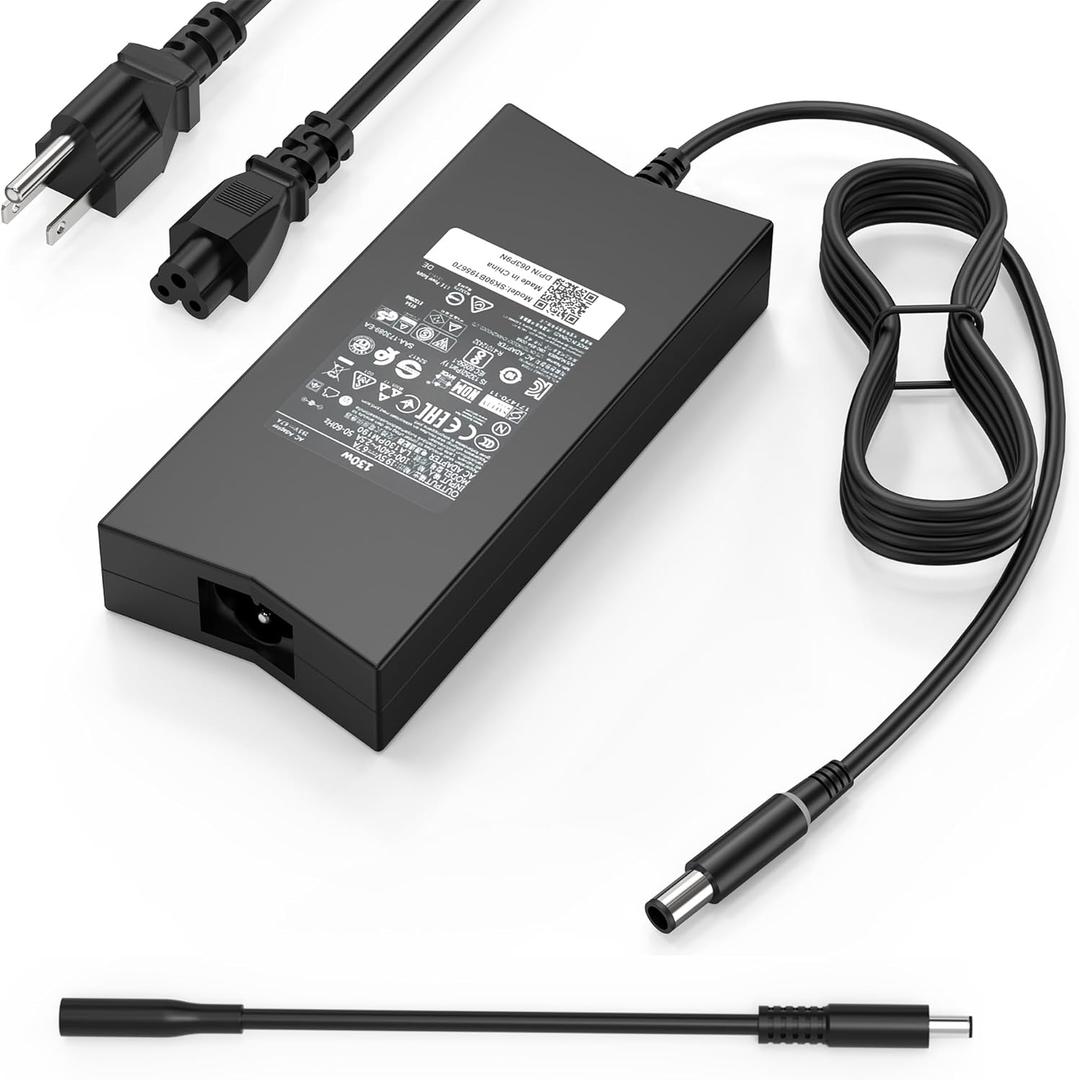 130W 19.5V 6.7A 7.4mm Tip AC Adapter Laptop Charger Compatible with Dell Inspiron 15 7559 N7110 N5110 Precision M20 M60 M70 M90,Dell XPS 15 L502X 17 L702X,PA-4E DA130PE1-00 JU012 Power Supply Cord