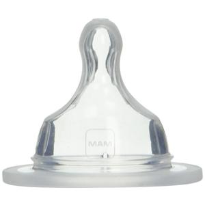 2 x MAM Slow Flow Nipples, Level 1, 0+ Months, 2-Count