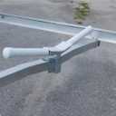 FreeAgain Boat Trailer V-Guide Kit - 2-Layer Hot-Dip Galvanized Center Support with HDPE Plate, Compatible with 3" x 3" Front Cross Member, Includes Bracket & U-Bolts for Marine Saltwater Use