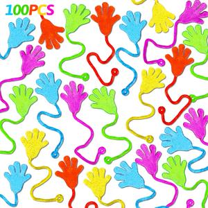 100PCS Sticky Hands Birthday Party Favors for Kids 4-8 8-12 Summer Goodie Bag Stuffers Classroom Treasure Box Toys Carnival Prizes Bulk Mini Treat Trinket Pinata Fillers End of Year Students Gifts