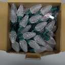 Minetom C9 Christmas Lights Outdoor, 88FT 110LED String Lights with 8 Lighting Mode, Waterproof Connectable UL Certified C9 Christmas Decorations for Indoor Outdoor Patio Roofline Decor Multicolor