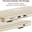 Soonjet for MacBook Air 15 inch Case | M5 M4 M3 M2 2026 2025-2023 | 100% Match Official Color | Ultra Thin Armor | Hard Shell Laptop Cover | A3448 A3241 A3114 A2941 | Starlight Clear