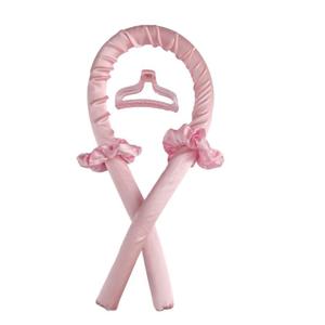 Hair curler is suitable for long hair curler, heatless curler bar, large heatless curler, you can sleep in a soft foam curler overnight, ladies Girl's (pink)