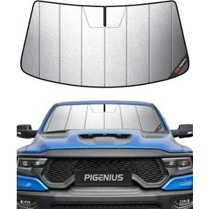 Windshield Sun Shade for Ram 1500 2019-2025 with 5 inch Wide Sensor - HyperShield (Flash Silver(HyperShield))