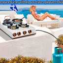 Horynar Propane Stove 4 Burner,Gas Stove Auto Ignition, 41,000 BTU Propane Burner Thickened Stainless Steel,Very Sturdy, Easy to Clean, LPG for Outdoor Cooking, RV, Emergency