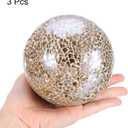 uxcell 4" Decorative Balls, 3 Pcs Mosaic Glass Balls, Decorative Table Sphere Orbs, Centerpiece Balls for Decorating Bowls Vase Tables Wedding Party, Gold