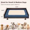 Smart Pet Bed, Downward Suction Ventilation, 3-Speed Cooling and Warmth, Solid Wood Frame, Touch Control, 3-Color Ambient Light, Removable Washable Pad, All-Season Pet Sofa for Cats and Dogs