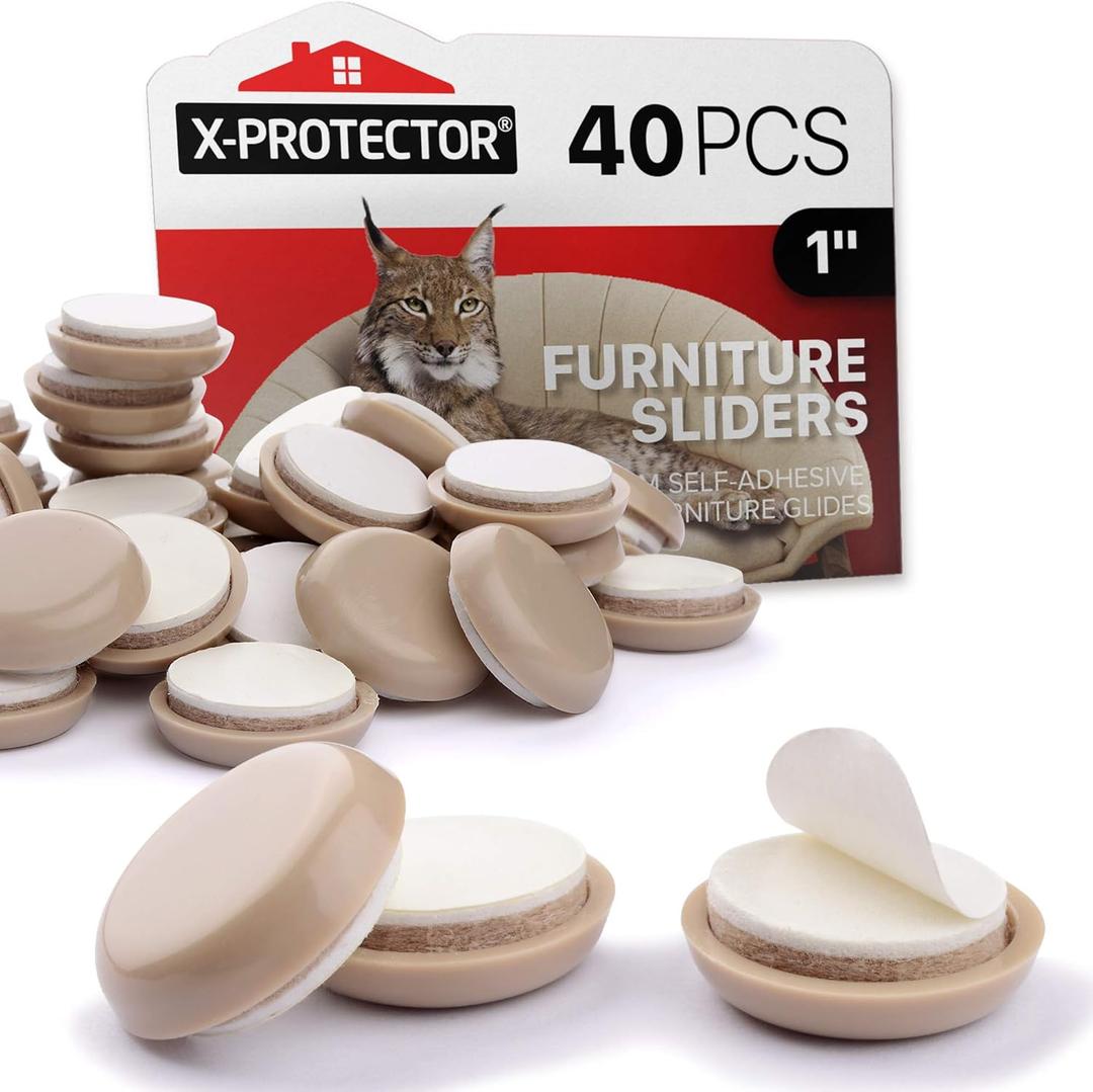 Chair Sliders X-PROTECTOR  Furniture Sliders 40 pcs Carpet Sliders 1  The Best Furniture Moving Pads  Premium Chair Leg Floor Protectors  Slide Effortlessly with Chair Pads & Protect Your Floor!