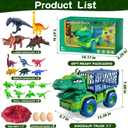 22 in 1 Toddler T-rex Dinosaur Truck Toy Set for Kids Boys 3-5 5-7, Tyrannosaurus Carrier Transport Truck with 18 Jurassic Dino Figures, Birthday Toy for Boys Girls 3 4 5 6 7 Years Old