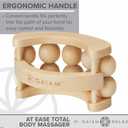 Gaiam Relax Massage Ball Roller - Handheld Wooden Total Body Massager for Back, Neck, Foot, Calf, Leg, Arm | Deep Tissue Massager Relief for Sore Muscles