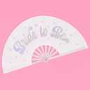 xo, Fetti Bride to Be Iridescent + Glitter Folding Fan | Bachelorette Party Decorations, Rave, Engagement Supplies, Bridal Shower Gift, Bridesmaid Favors, White Bride To Be Accessory