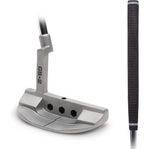 GoSports GS2 Tour Golf Putter  Choose Oversized Grip or Traditional Grip - 34 Right-Handed Mallet Putter with Milled Face