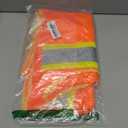 High Visibility Reflective Safety Vest with Zipper and Pockets Orange,M