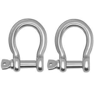 2 Pcs 1/2 Inch Screw Pin Anchor Shackle, MYYZMY 304 Stainless Steel Shackles for Chains Wirerope, 12 mm