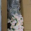BINCUE Artificial White Cherry Blossom Tree Fake Tree Cherry Blossom Decor Fake Flowers Faux Flowering Tree White Flowers Floral for Indoor Outdoor Room Home Decor Spring Gift 5.74FT