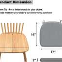 DYTXIII Set of 4 Outdoor Chair Cushions with Ties,Water Repellent Patio Chair Pads 17"x 16" for Outdoor Furniture,Round Corner Seat Cushions for Garden Yard Kitchen Textured Gray, Pack of 4