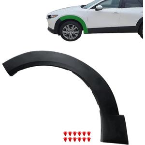 Front Upper Wheel Arch Opening Molding Panel Bumper Fender Flare Molding Cover Plastic Trim Black fit for Mazda CX-30 2020 2021 2022 2023 2024 2025