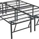 Amazon Basics Bed Frame with Storage, Foldable Metal Platform, Sturdy Steel, No Box Spring Needed, 18 inches High, Tool-Free Setup, Full Size, Black