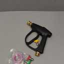 Short Pressure Wash Gun, 3000 PSI Power Wash Gun, High Pressure Washer Handlewith 3/8" Male 1/4" Quick Connect Fittings and 5 Colored Nozzle Tips for Garden Hose High Pressure Wash Gun