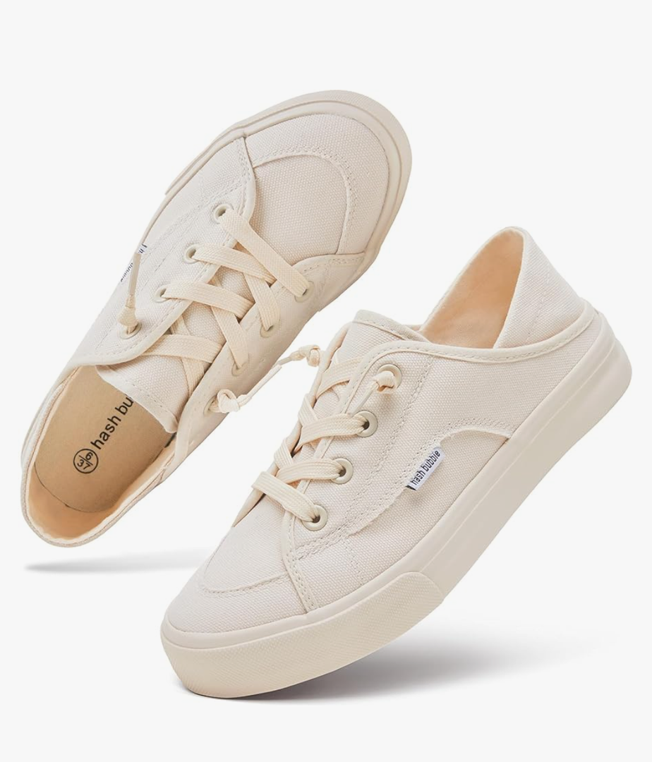 hash bubbie Women's Slip on Shoes Canvas Shoes Non Slip Fashion Sneakers for Women Low Top Loafers, 7.5