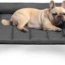 Veehoo Cooling Elevated Dog Bed Add Removable Waterproof Bolster Cushion Mat, Raised Pet Cot with Breathable Teslin Mesh, No-Slip Feet, Dog Sofa Bed for Indoor Outdoor, Medium, Black CWC2331B (32.0"L x 25.0"W x 7.0"Th)