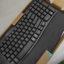 Logitech Wave Keys Wireless Ergonomic Keyboard with Cushioned Palm Rest, Comfortable Natural Typing, Easy-Switch, Bluetooth, Logi Bolt Receiver, for Multi-OS, Windows/Mac - Graphite