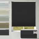 No Drill No Tools Blackout Cellular Shades,Cordless Blinds for Indoor Windows,Room Darkening Window Shades Honeycomb Blinds for Bedroom,Office,Home,Black(Blackout),39.5" w x 64" h