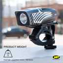 NiteRider Lumina Micro 850 Front Bike Light LED USB Rechargeable Water Resistant Mountain Road Commuting City Urban Cycling Safety Flashlight, Black, 6783