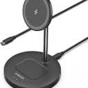 Anker iPhone 16 Wireless Charging Stand, PowerWave 2-in-1 Magnetic Stand Lite with USB-C Cable, for iPhone 16/16 Pro/16 Plus/16 Pro Max/15/14/13 Series, AirPods 2/Pro (No AC Adapter)
