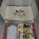 Teacher Tote Bag, Cream - Tote Bag Set for Women with 20oz Stainless Steel Tumbler, Cosmetic Bag, Greeting Card - Teacher Appreciation Gift