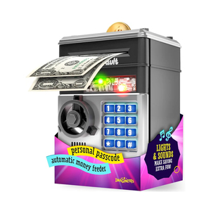 Piggy Bank for Kids - Electronic Money Saving Box w/Code- ATM Safe - Toy Coin Bank - Easter Boys Toys for Age 3, 4, 5, 6, 7, 8, 9 - Birthday Gifts for 8, 9, 10, 11, 12 Year Old Boy and Girl