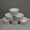 ONTUBE Ramekins - Porcelain Ramekins for Creme Brulee Dishes,Dipping Sauces,Baking Pudding Cups, Souffle Bowl,Oven Safe, Set of 6 (4OZ, White)