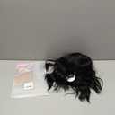 Black Wig With Bangs Bob Synthetic Curly Wigs Natural Shoulder Length Wig 12 inch for Women Girls Daily Use Colorful Wigs