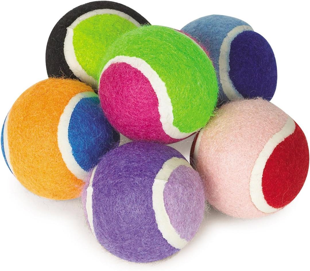 Zanies Mini Tennis Balls for Dogs, 6-Packs,Small Breeds