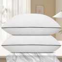 Vorouhals Hotel Collection Bed Pillows for Sleeping 2 Pack Standard Size Cooling Pillows Set of 2 for Back, Stomach or Side Sleepers, Super Soft Down Alternative Microfiber Filled Pillows