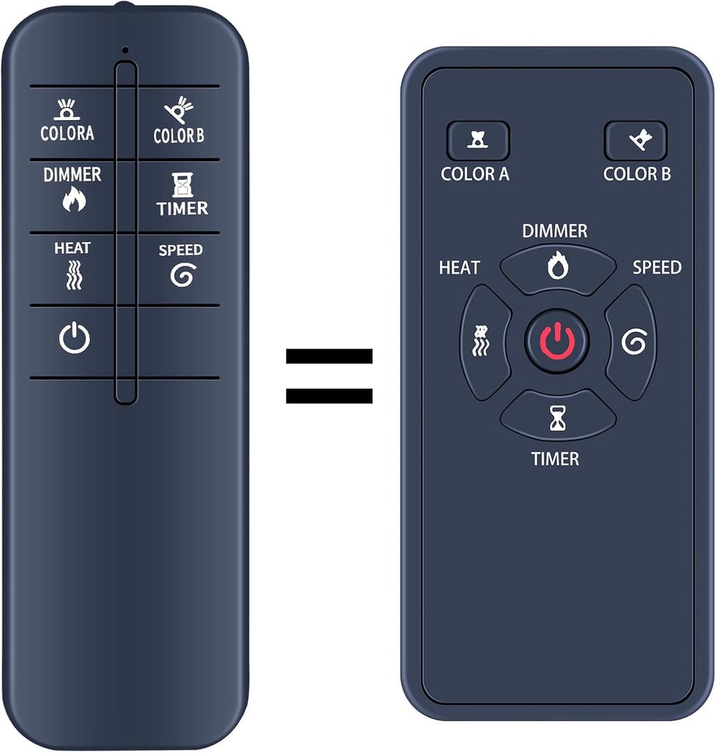 New Fireplace Fireplace Replacement Remote Control Fit for Electactic C230 S230B 939BXB RFH-3001LC 842C3 Electric Fireplace in-Wall Recessed and Wall Mounted Heater